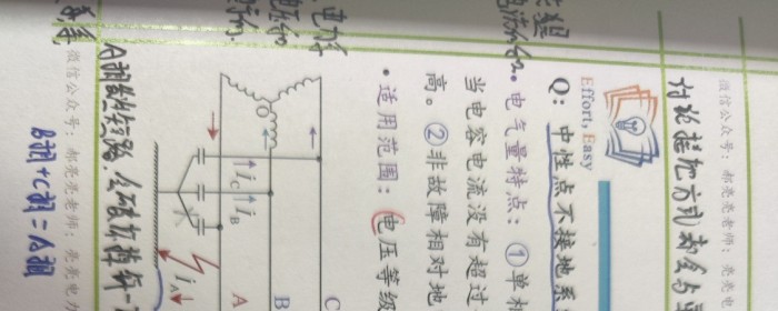 中性点不接地系统相量图