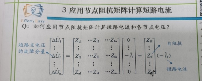 节点阻抗矩阵求非故障处电压