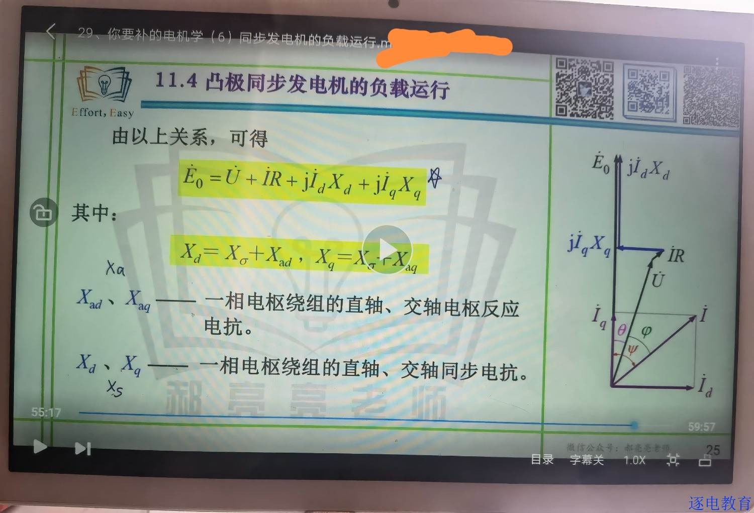 同步发电机的负载运行